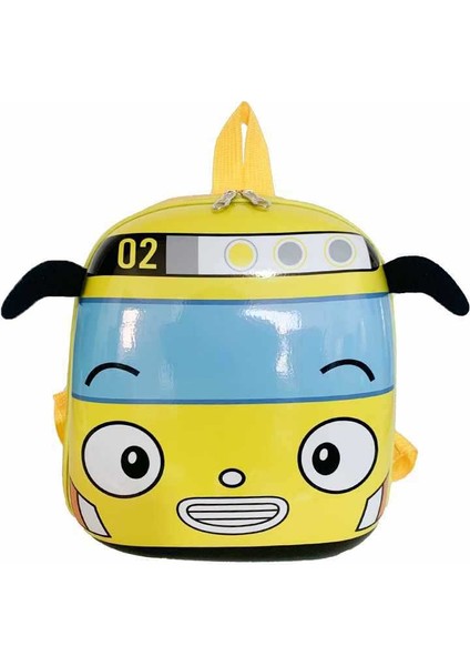 Karikatür Çanta Bebek Sevimli Çanta Sırt Çantası Erkek Kız Çocuk Anaokulu-Sarı Otobüs (Yurt Dışından)