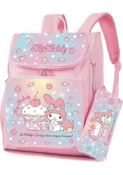 Anaokulu Ilkokul Öğrencileri Için Kalem Kutulu Karikatür Okul Çantası, Basit ve Sevimli, Büyük Kapasiteli, Hafif ve Nefes Alabilen Okul Çantası Sırt Çantası (Yurt Dışından)