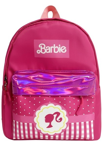 Kızlar Için Barbie Sırt Çantası, Ayarlanabilir Omuz Askılı ve Destekli Sırt Çantası, Yükseltilmiş Işlemeli Logolu Barbie Pembe 16 Inç Okul Çantası, Çocuklar Için Dayanıklı Okul Çantası (Yurt Dışından)