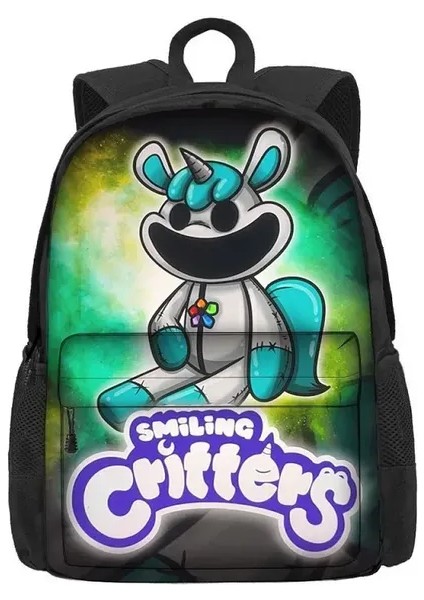 Gülümseyen Critters Sırt Çantası Gülümseyen Critters 42*32*14 cm Okul Çantası Büyük Kapasiteli Çok Amaçlı Çanta Çocuklar Için Doğum Günü Noel G (Yurt Dışından)