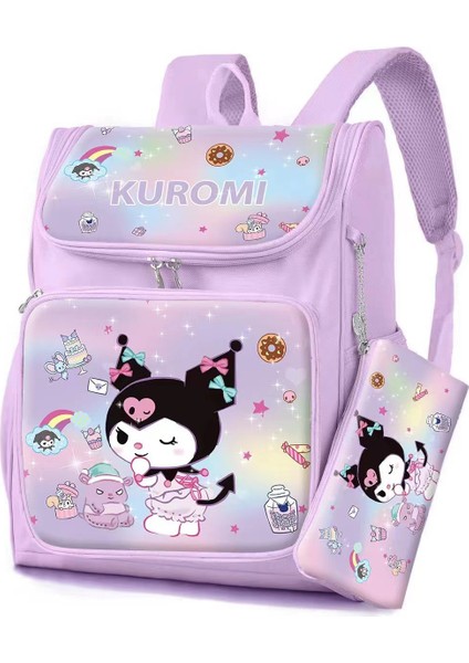 Anaokulu Ilkokul Öğrencileri Için Kalem Kutulu Karikatür Okul Çantası, Basit ve Sevimli, Büyük Kapasiteli, Hafif ve Nefes Alabilen Okul Çantası Sırt Çantası (Yurt Dışından)