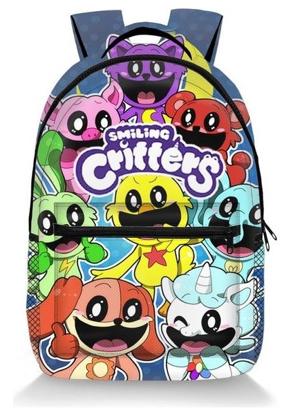 Sıcak Satış Gülümseyen Critters Büyük Kapasiteli Tam Boy Okul Çantası Sırt Çantası 30*10*41 cm Okul Çantası Dekorasyon Doğum Günü Hediyeleri (Yurt Dışından)