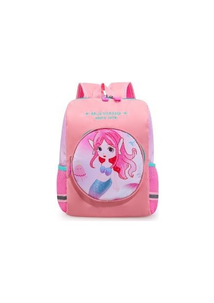 Astronot Öğrenci Polyester Sırt Çantası Erkek Büyük Kapasiteli Yük Azaltıcı Omuz Çantası Su Geçirmez Okul Çantası (Yurt Dışından)