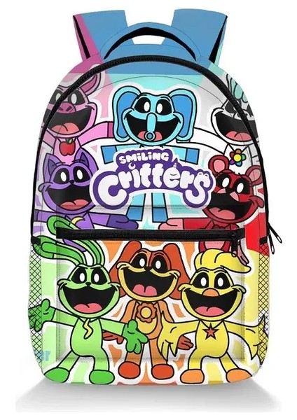 40*31*14 cm Gülümseyen Critters Sırt Çantası Gülümseyen Critters Okul Çantası Büyük Kapasiteli Çok Amaçlı Çanta Çocuklar Için Doğum Günü Noel (Yurt Dışından)