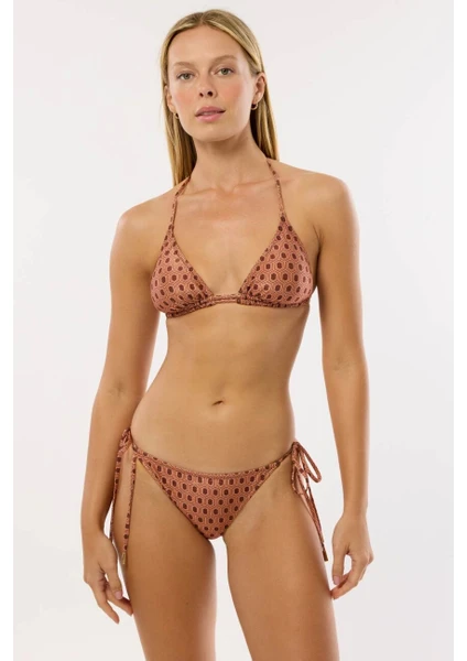 4609 Bronz Simli Bikini Takımı