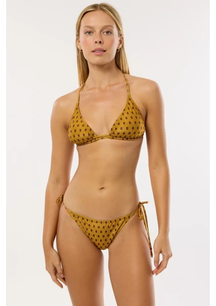 4609 Gold Simli Bikini Takımı