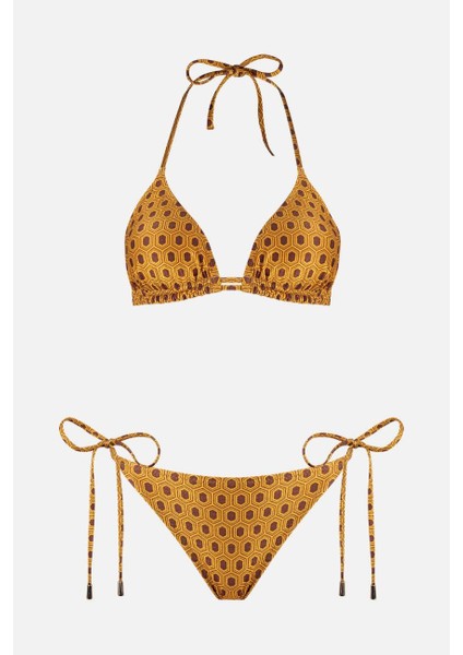 4609 Gold Simli Bikini Takımı