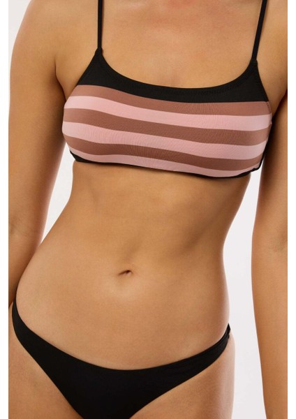 4623 Kahverengi Pembe Bikini Takımı