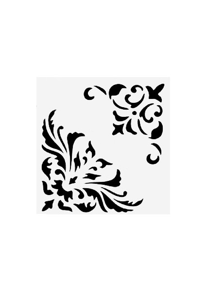 Stencil Sarayi Boyama Şablon Köşe - 4505