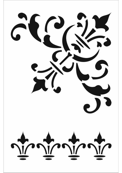 Stencil Sarayi Boyama Şablon Köşe - 4509