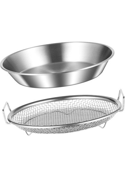 Kı Yağı Tepsisi Paslanmaz Çelik Kulplu Kı Kabı 24CM (Yurt Dışından)
