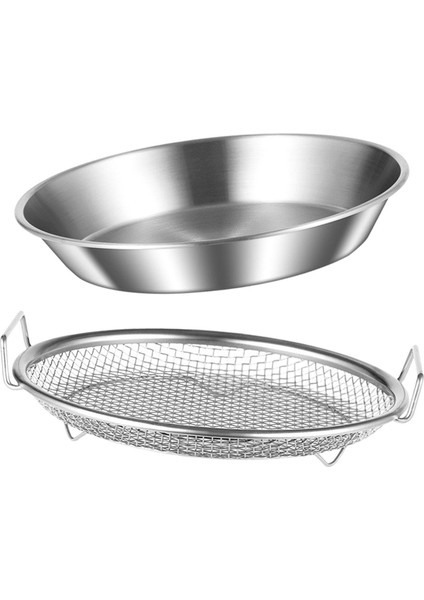 Kı Yağı Tepsisi Paslanmaz Çelik Kulplu Kı Kabı 24CM (Yurt Dışından)