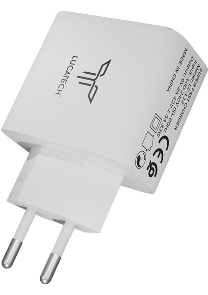 Apple iPhone 15 Pro Max Uyumlu Ultra Hızlı Şarj Adaptörü Pd + USB Çift Girişli