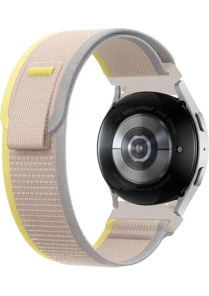 Galaxy Watch Active R500 İçin Cırtlı Hasır Kumaş Kordon Kayış