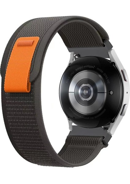 20 mm Uyumlu Akıllı Saatler İçin Cırtlı Hasır Kumaş Kordon Kayış