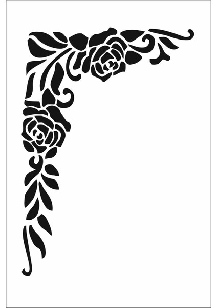 Stencil Sarayi Boyama Şablon Köşe - 4516