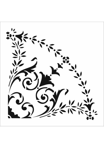 Stencil Sarayi Boyama Şablon Köşe - 4588