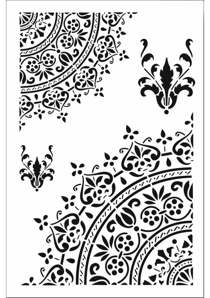 Stencil Sarayi Boyama Şablon Köşe - 7960