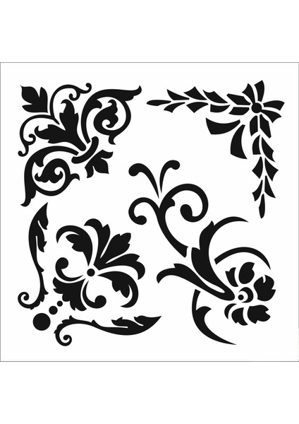 Stencil Sarayi Boyama Şablon Köşe - 8012