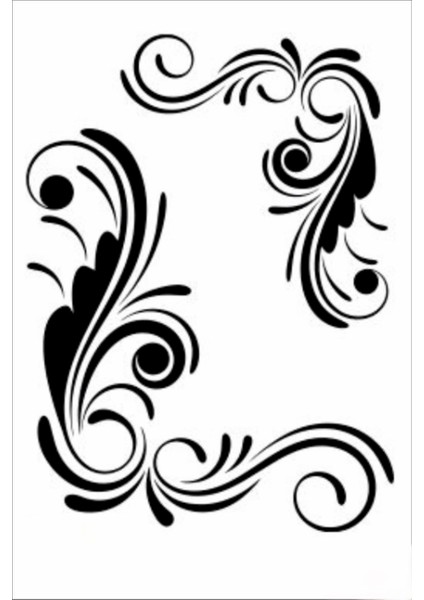 Stencil Sarayi Boyama Şablon Köşe - 8271