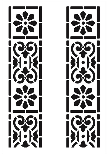 Stencil Sarayi Boyama Şablon Köşe - 4507