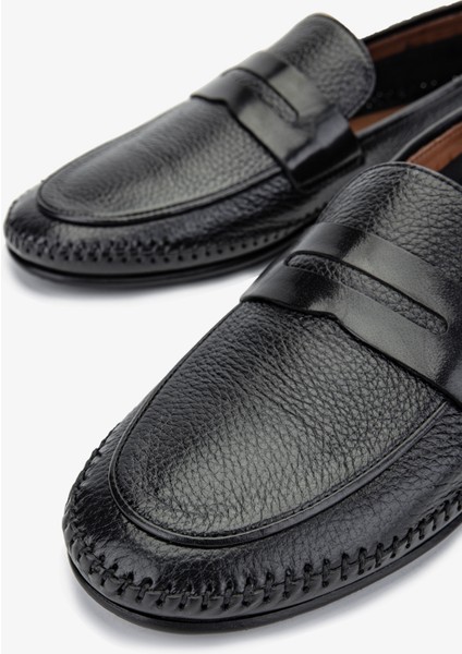 Castor Erkek Siyah Gyk Deri Loafer Ayakkabı 477 68611 Erk Ayk Y24 modelleri