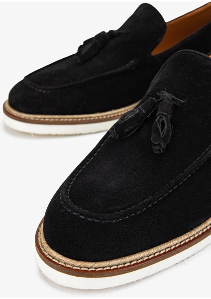 Hint Erkek Siyah Süet Hakiki Deri Loafer Ayakkabı 537 2959 Erk Ayk Y24 modelleri