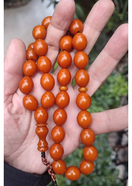 Muhteşem Renk 12.5X15MM Alman Sıkma Kehribar Tesbih modelleri