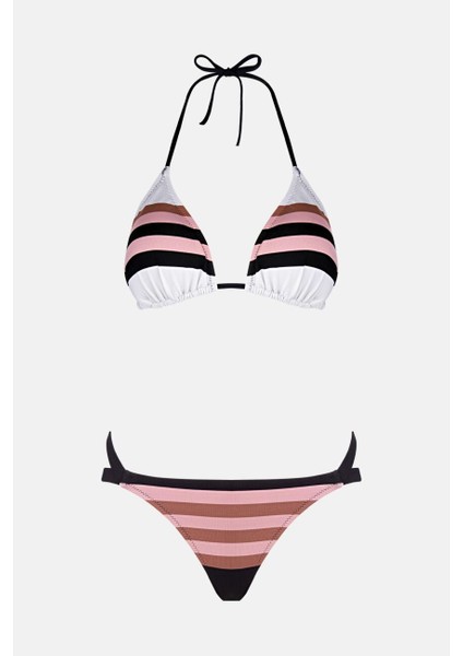 4631 Kahverengi Pembe Bikini Takımı