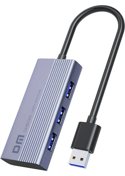 Dm CHB060 Pd Güç Destekli USB 3.0 4 Portlu Usb-A Hub Çoklayıcı Adaptör