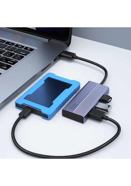 Dm CHB060 Pd Güç Destekli USB 3.0 4 Portlu Usb-A Hub Çoklayıcı Adaptör