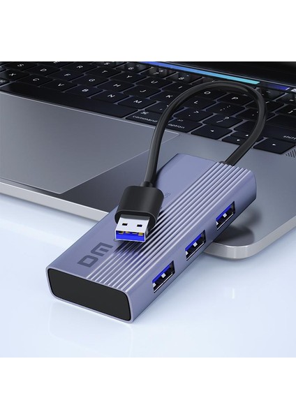 Dm CHB060 Pd Güç Destekli USB 3.0 4 Portlu Usb-A Hub Çoklayıcı Adaptör