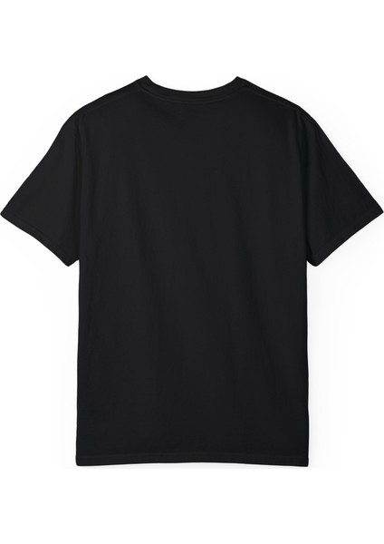 Unisex Hang On! Baskılı Siyah Basic Tshirt