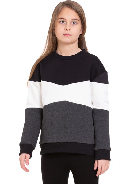 Kız Çocuk Uzun Lastikli Kollu Sweatshirt