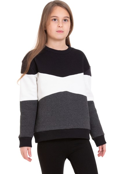 Kız Çocuk Uzun Lastikli Kollu Sweatshirt