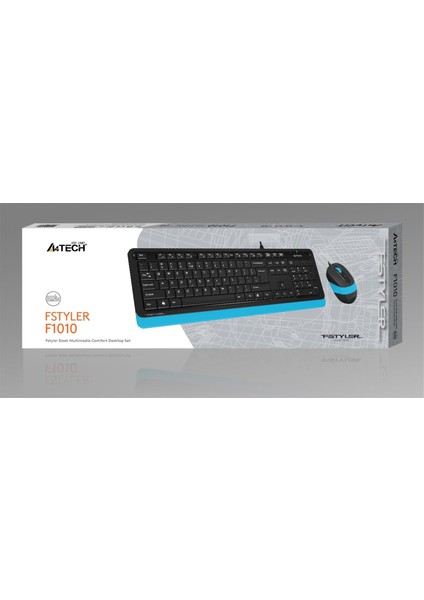 A4 Tech F1010 Q USB Mavi Fn-Mm Klv+Optik Mouse