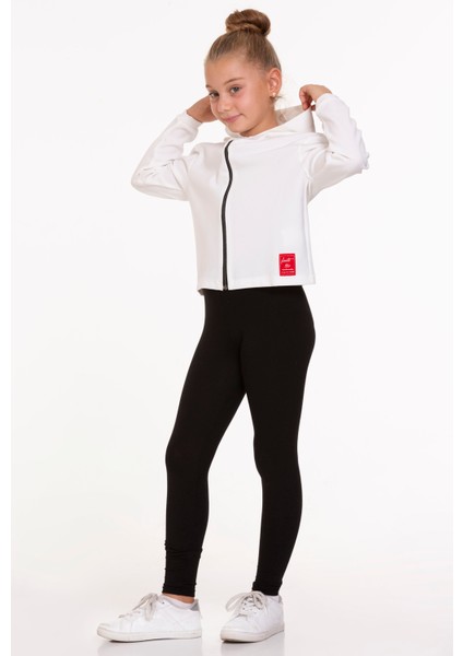 Kız Çocuk Kapüşonlu Sweat Hırka