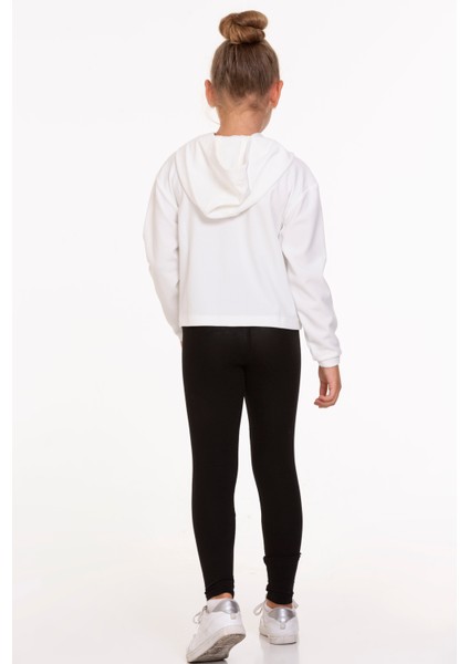 Kız Çocuk Kapüşonlu Sweat Hırka