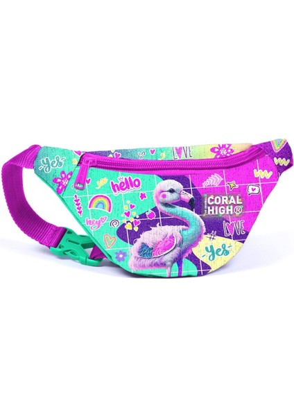 Pembe Su Yeşili Flamingo Desenli Kız Çocuk Okul Beslenme Kalemlik ve Bel Çantası Seti - Ilkokul Için Uygun indirimleri