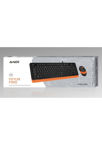 A4 Tech F1010 Q USB Turuncu Fn-Mm Klv+Optik Mouse