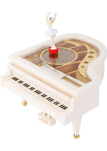 Piyano Müzik Kutusu Döner Balerinli Küçük Boy 14 cm