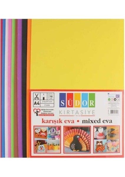 Südor Eva A4 Karışık 10 Renk