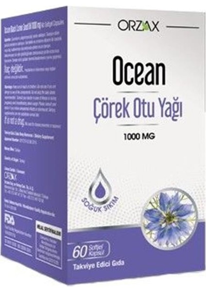 Ocean Çörek Otu Yağı 60 Kapsül