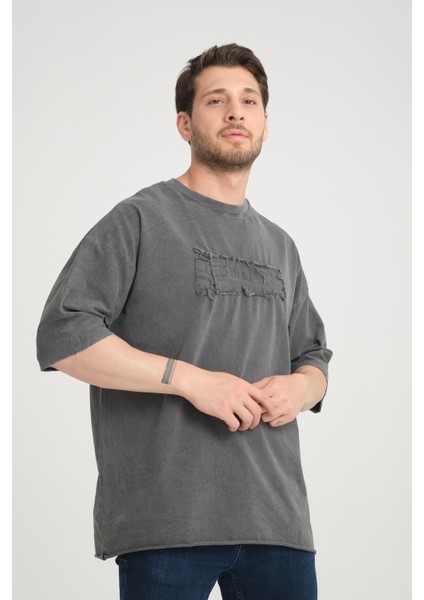 R-5822 Nakış Detaylı Yıkamalı Süprem Tişört modelleri