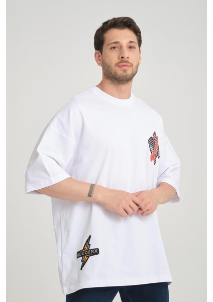 R-5779 Rocqerx Nakışlı Süprem Tişört indirimleri