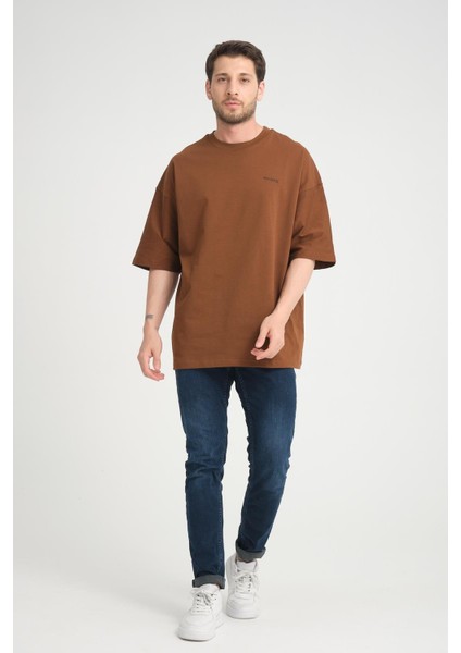 R-5775 Rocqerx Baskılı Düz Basıc Tişört