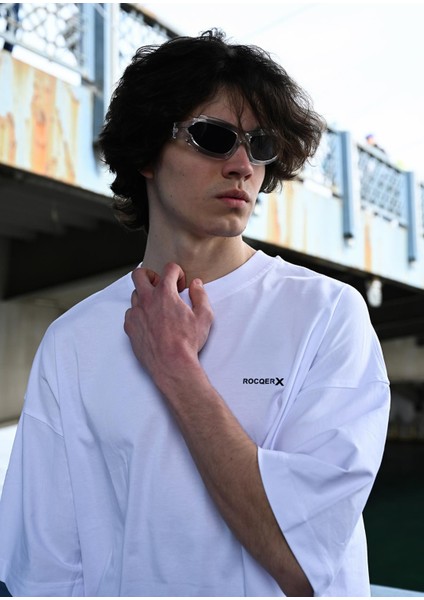 R-5775 Rocqerx Baskılı Düz Basıc Tişört fırsatları