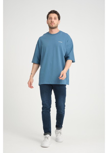 R-5775 Rocqerx Baskılı Düz Basıc Tişört