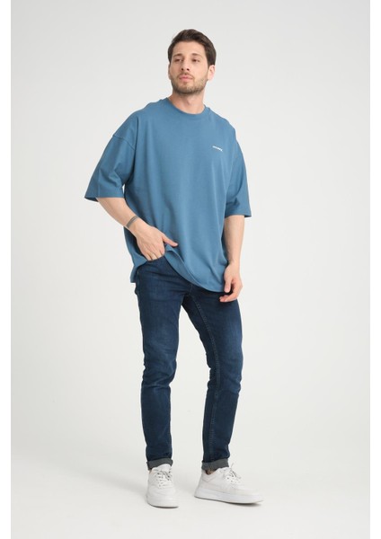 R-5775 Rocqerx Baskılı Düz Basıc Tişört