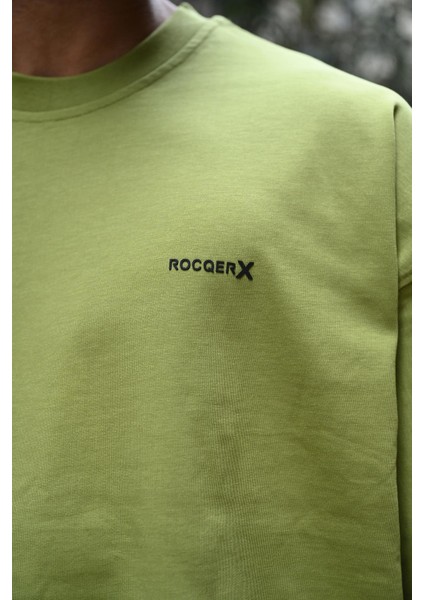 R-5775 Rocqerx Baskılı Düz Basıc Tişört